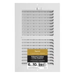 Imperial 10X6 White Sidewall Ceiling Vent Cover 2-WAY Register Air Duct Grille. Fixed Price $15.00.