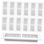 Zonon 12 Pcs X 4 Inch Duct Opening Ceiling Register White Air. Fixed Price $117.93.