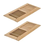 Razo 2 Pack White Oak Wood Floor Register 4X10 Inch Drop-in Vent Cover Damper Un. Fixed Price $60.69.