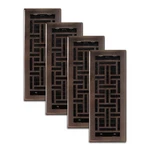 Decor Grates 4PACK AJH412RB Oriental Floor Register, 4X12 Inches, Rubbed Bron.... Fixed Price $152.93.