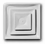 Accord T-bar 2-CONE Fixed Pattern Diffuser 12" Collar Steel White. Fixed Price $49.99.