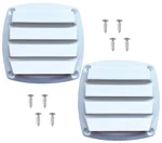 2 Pcs Marine Boat Square Air White Plastic Louver Ventilation Grille. Fixed Price $15.23.