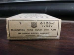 Bryant 6123-I Combination Triple Outlet With Wall Plate Ivory New Box. Fixed Price $14.99.