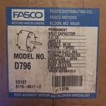 Discount Hvac B50 FS-D796 Fasco Permanent Split Capacitor Motor. Fixed Price $74.29.
