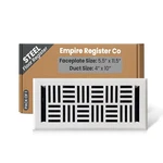Empire Register Co. Vent Cover 4X10 Inch, Art Nouveau Design, White Finish, H.... Fixed Price $45.16.