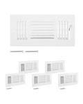 NEW/4 X 10 Inch Floor Registers, 6-PACK Vents, Hvac 3-DIRECTION Iron. Fixed Price $48.60.