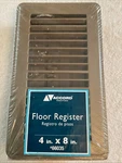 Accord Floor Register Louvered Design 4" X 8" 66035 Brown Finish New. Fixed Price $5.00.