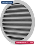 Calimaero Wsgg 8" Inch Gray Round Metal Air Vent Grill Cover Flat Louver With. Fixed Price $44.62.