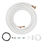 Vevor Mini Split Line Set 1/4"X1/2" X16 Ft Copper Tubing Ac W/ Connection Cable. Fixed Price $80.31.