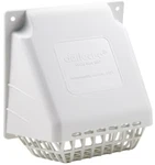 4" Deflecto Dryer Air Vent Hood White Exhaust Fan Cover Wide Weather-resistant. Fixed Price $19.95.