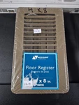 Accord Floor Register Louvered Design 4" X 8" 66035 Brown Finish New. Fixed Price $8.99.