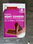 5 1/2"X12" Frost King Magnetic White Vent Covers 4-PACK, For Floor Wall. Fixed Price $20.00.