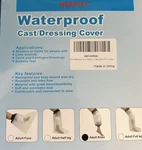 Keefitt Adult Knee Cast & Dressing Cover Shower Waterproof, Reusable New W/o Box. Fixed Price $12.50.
