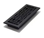 In. 14 Oriental Steel Plated Floor Register, Textured Black. Fixed Price $17.99.