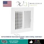 Ez-flo 61660 Air Vent Cover X Inch Wall Or Ceiling Solid Steel White. Fixed Price $17.99.