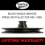 Pulley Black Power Steering Pump Belt Single Groove Saginaw Gm Chevy Press On. Fixed Price $72.99.
