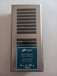 Accord 4" X 10" Floor Register 256022 Satin Nickel Vent. Fixed Price $15.24.