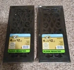 Home Lot Of Hampton Bay 4 In. X 12 Floor Register Oil Rubbed Bronze. Fixed Price $19.99.