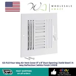 Ez-flo Four-way Air Vent Cover 61618 8" X Duct Opening Solid Steel 4-WAY. Fixed Price $16.99.