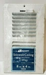 Accord White Aluminum Sidewall Ceiling Vent 2 Way #69438 8" X 4". Fixed Price $5.00.