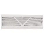 Baseboard Register W/ Damper, 18 X 2 Opening, White, Steel, One-way,. Fixed Price $20.49.