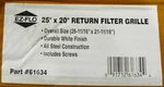 Ez-flo 61634 25" X 20" White Steel Return Air Filter Grille For Wall Ceiling. Fixed Price $39.99.