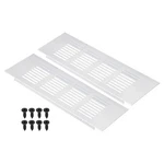 2PCS 8"X3" Air Cover Door Grille Ventilation Louvered For Cabinet Silver. Fixed Price $16.53.