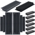 Matte Black 4X 14" Floor Vents, 6 Walkable Covers & Mesh Filter Traps For Home. Fixed Price $59.96.