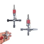 2PCS 4-IN-1 Universal Utility Key, Zinc Alloy Plumber Electrical Tools, Durab.... Fixed Price $17.76.
