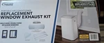 Perfect Aire Replacement Window Exhaust Kit White 7.5" 10" PORTV592PA. Fixed Price $55.00.
