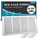 Voisen Return Air Grille,fits 24X12 Duct Opening,steel Vent Cover, Whi.... Fixed Price $44.45.