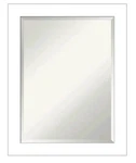 Amanti Art White Premium Beveled Glass Mirror, 28X22. Fixed Price $52.85.