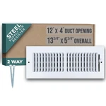 Fits 12X4 Duct Opening Way Steel Air Supply Diffuser By Handua Register V.... Fixed Price $35.33.