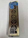 Decor Grates Scroll Steel Plated Brass Floor Register. 2"X12". Gold, SPH212. Fixed Price $10.99.