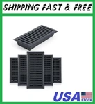 6 Pcs Floor Register 4" X 10" Black Vent Covers Heavy Duty Metal. Fixed Price $97.99.