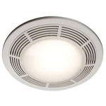 Broan 100 Cfm Bathroom Fan And Light Combo 5.0 Sones Modern White Grille. Fixed Price $219.59.