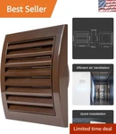 Uv-resistant 4-INCH Brown Air Vent Cover With Pest Guard For Indoor/outdoor Use. Fixed Price $28.79.