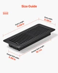 Floor Registers 4 X 10 Inch 12-PACK Iron Vents For Hvac Grilles Black. Fixed Price $75.99.