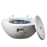 Vevor Propane Fire Pit, Outdoor Concrete Gas 39 In Tabletop With Lava. Fixed Price $910.48.