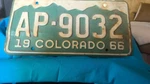 Colorado Vanity License 1966 Two Matching Plates "AP-9032". Fixed Price $40.00.