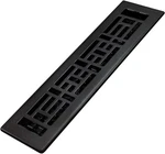 Decor Grates AJH212-BLK Oriental Floor Register, 2X12 Inches, Textured Black. Fixed Price $17.99.