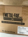Box Of Metal-fab 10X10 Sidewall-ceiling Register White MFSCRA1010W N14. Fixed Price $110.00.