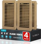 Voisen Floor Register 4X8, Pack Vent Covers, Steel Adjustable Air Sup.... Fixed Price $50.57.