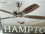 Hampton Bay Menage 52" Led Indoor Ceiling Fan Brushed Nickel Finish 1002 586 542. Fixed Price $9.99.