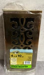 Hampton Bay Classic Scroll 4 In. X 10 Steel Floor Register Antique Brass. Fixed Price $18.19.