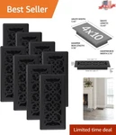 Durable Scroll Design Floor Register Black Plastic & Steel 8-PACK (4X10 Inch). Fixed Price $116.24.