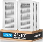6 Pack Floor Vents Registers 4X10 Inch White. Fixed Price $39.99.
