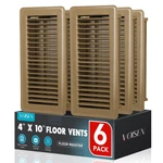 Voisen Floor Register 4X10, 6 Pack Brown Vent Covers, Heavy Duty Steel .... Fixed Price $39.38.