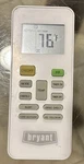 Bryant Mini Split Remote Control RG52F3/BGEFU1. Fixed Price $30.00.