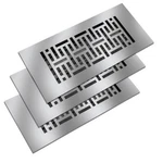 Low Profile 10 In. X 4 Steel Floor Register Silver Woven Pattern (3-PACK). Fixed Price $138.76.